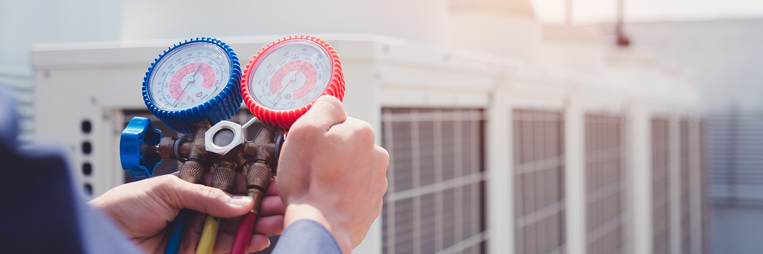 Man checks cooling system