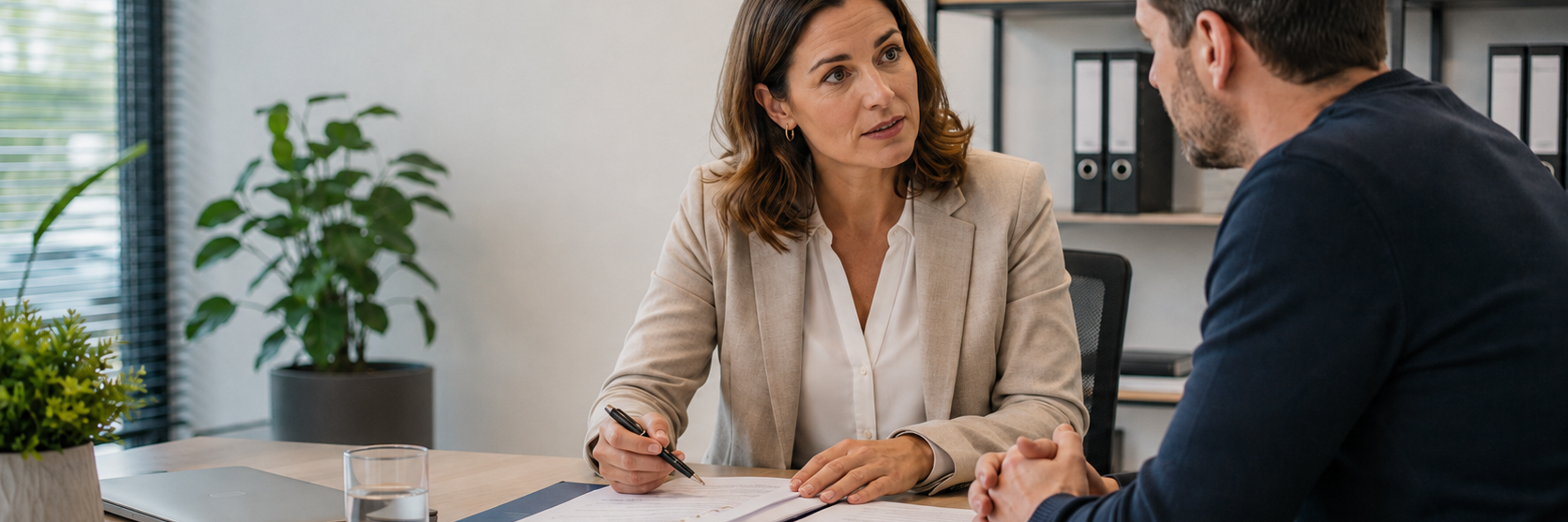 Werkgever en werknemer bespreken functioneren en verbeterafspraken