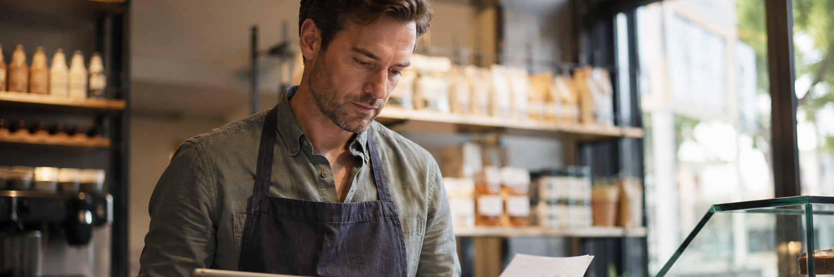 franchisenemer bekijkt franchisegegevens